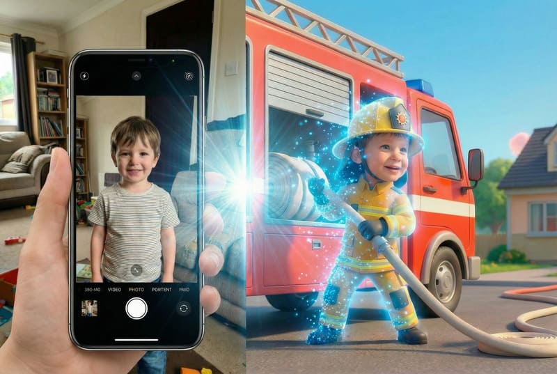 Ein Handyfoto reicht: Das Kind wird zur Hauptfigur im personalisierten Heldenbuch